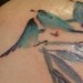 Tattoos - Brush Paint Blue Birds - 37994